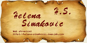 Helena Simaković vizit kartica